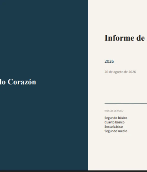 Portada del informe escolar